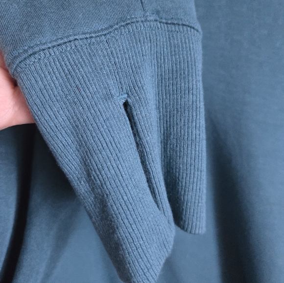 ATHLETA Teal V-Neck Modal Sweater - Picture 5 of 6